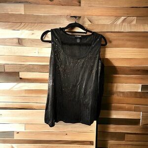 Black sequined tank like new